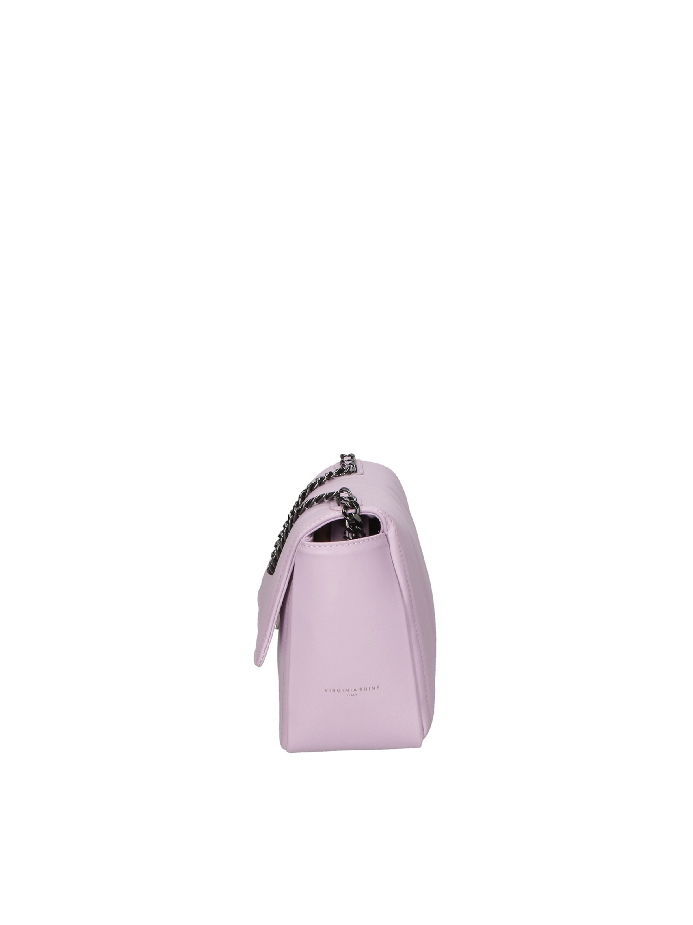 Borsa a spalla 'Borsa a Spalla in Vera Pelle con Catena e Bottone Magnetico' di Virginia Rhinè in lilla