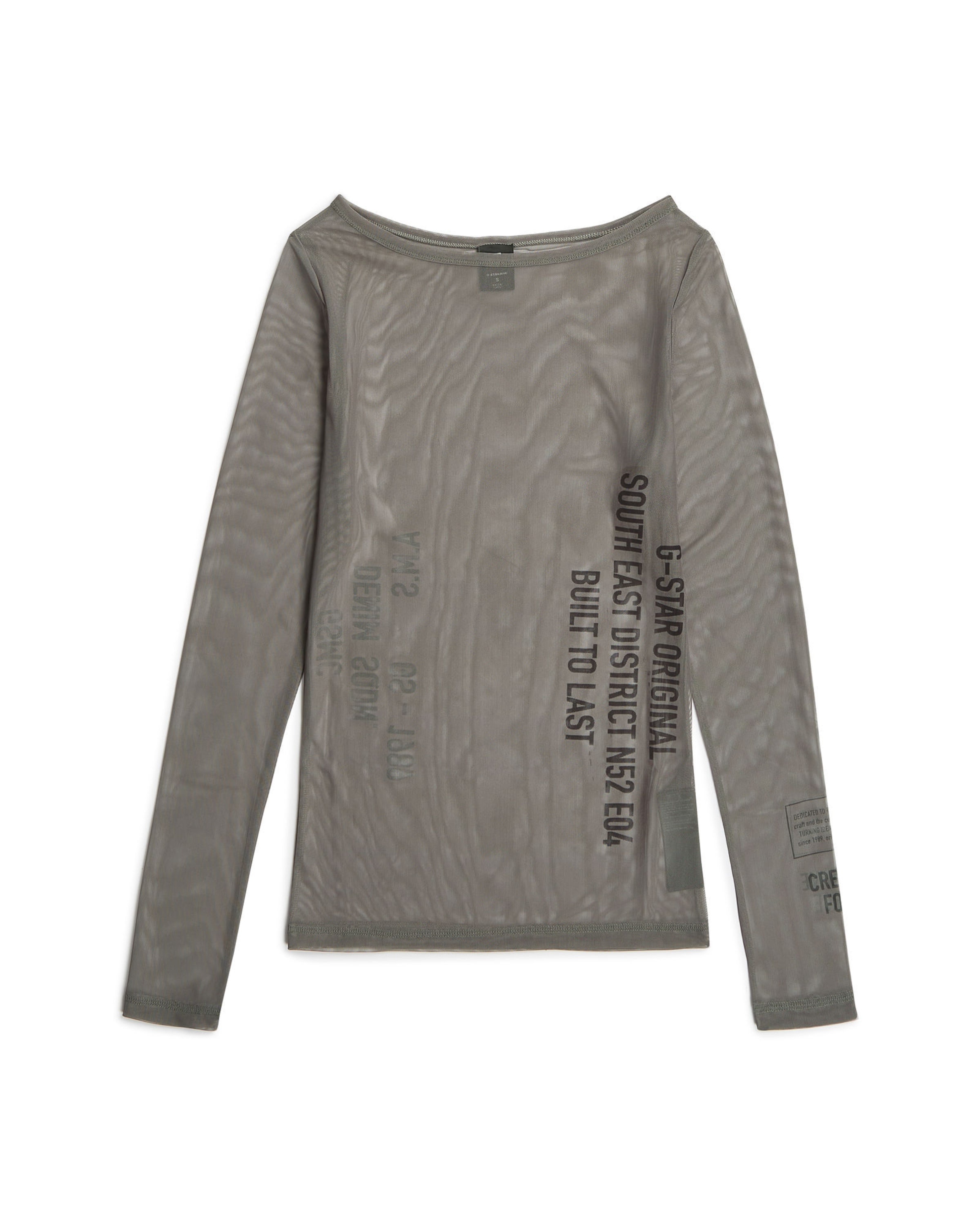 G-STAR Shirt 'Stencil Boat Slim' in Bruin: voorkant