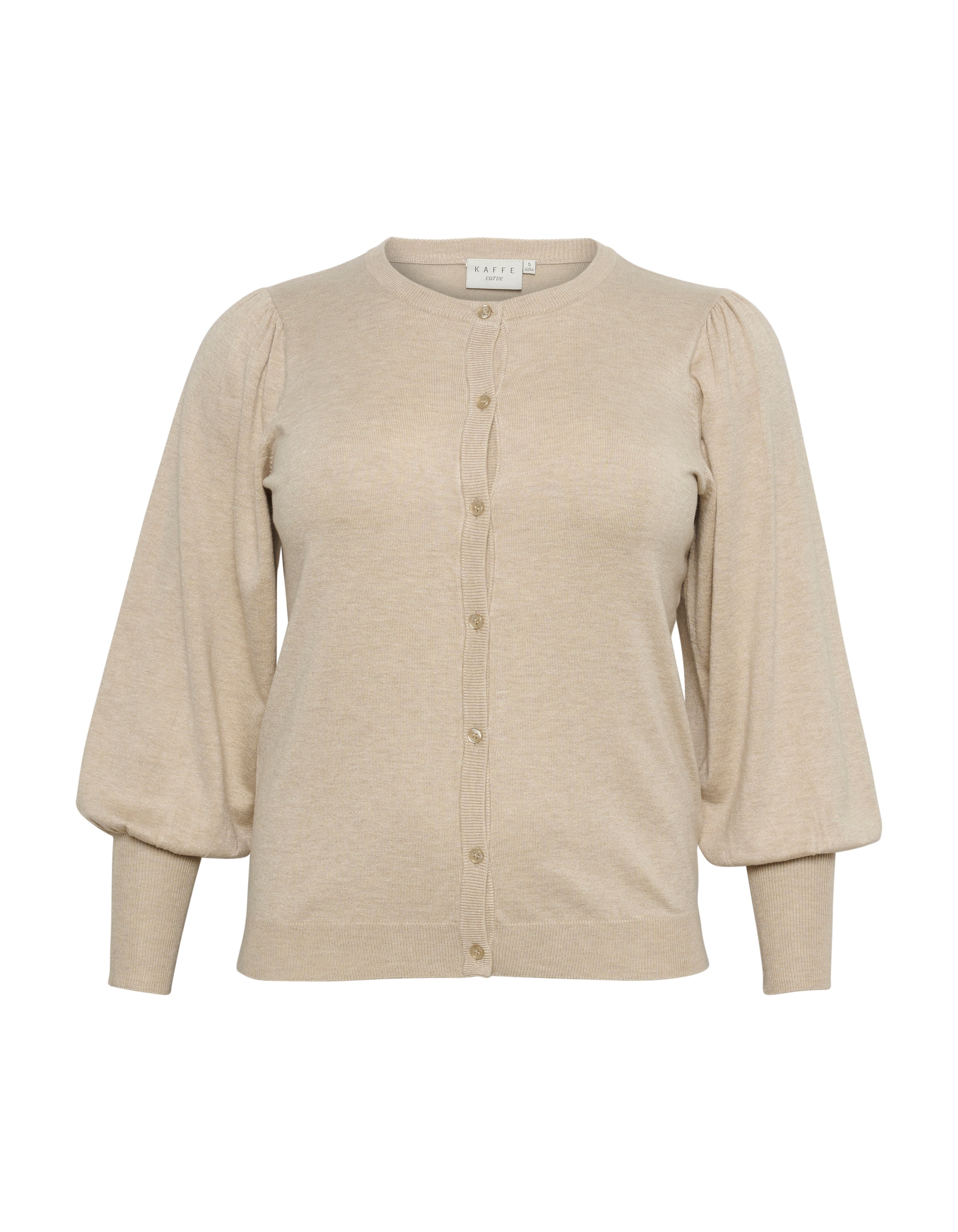 KAFFE CURVE Cardigan 'Lazzy' i beige: forside