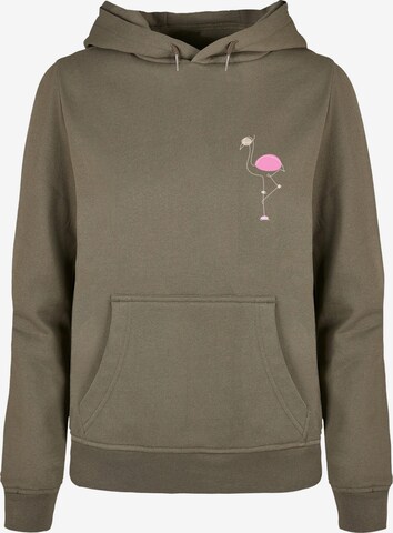 Merchcode Sweatshirt 'Flamingo' in Grün: predná strana