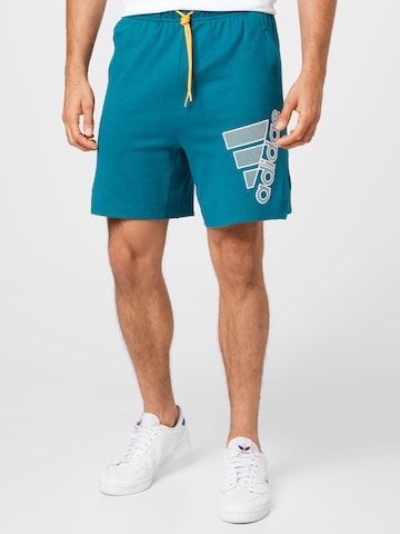 ADIDAS SPORTSWEAR Regular Workout Pants in Blue: front