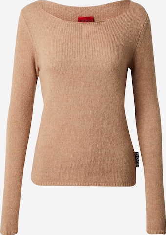 HUGO Red Sweater 'Shakilyn' in Brown: front
