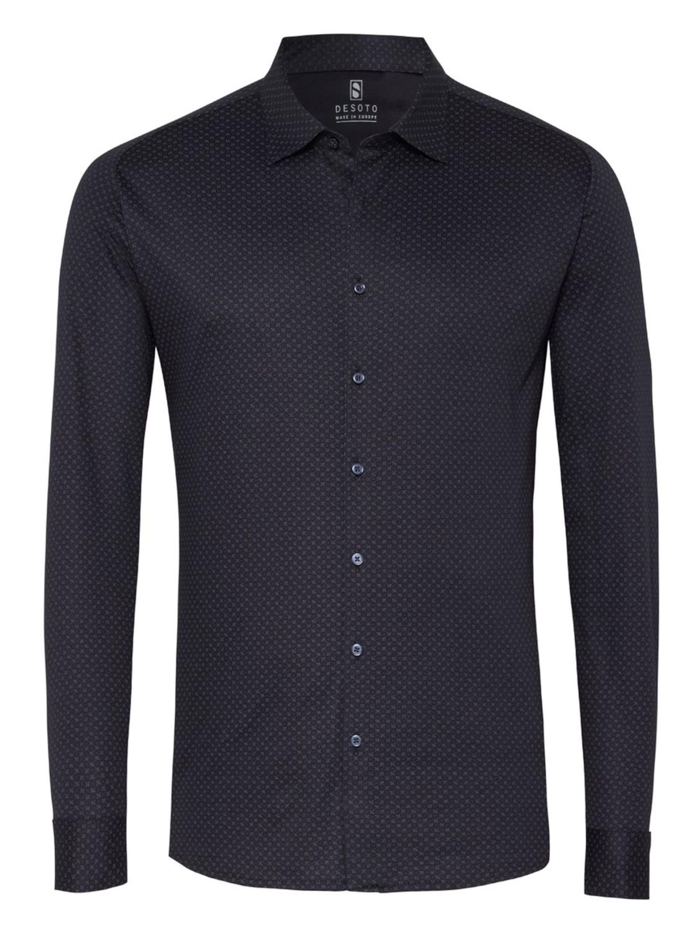 DESOTO Slim fit Overhemd in Blauw: voorkant