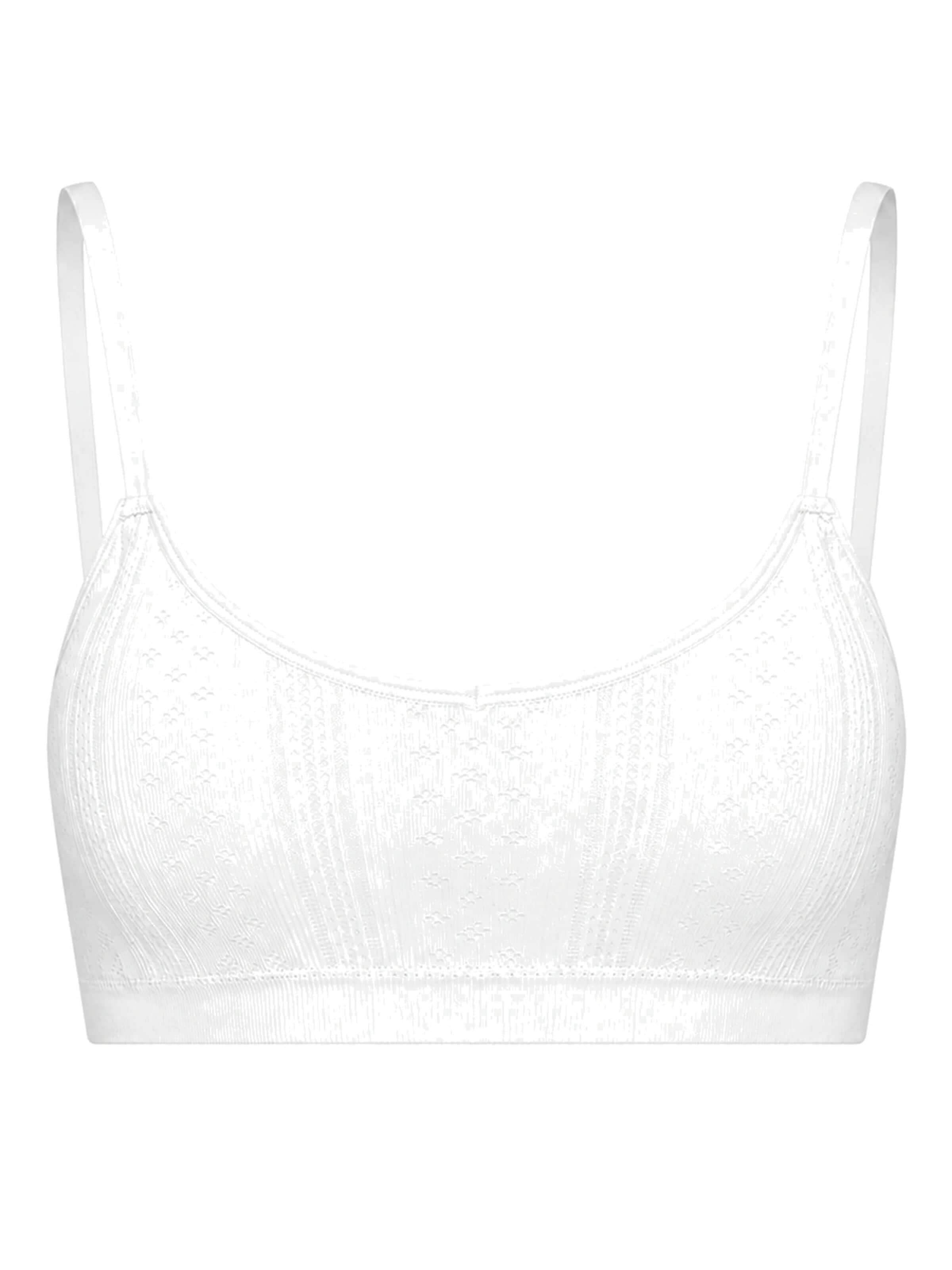 cfab Bustier BH 'Jacquard Bralette' in Wit: voorkant