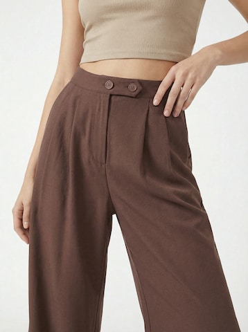 Wide Leg Pantalon à pince 'Suzi' studioselect en marron