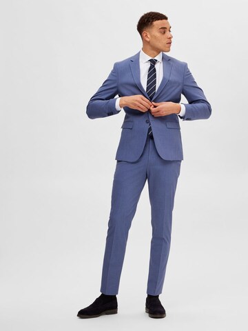 Coupe slim Pantalon à plis SELECTED HOMME en bleu