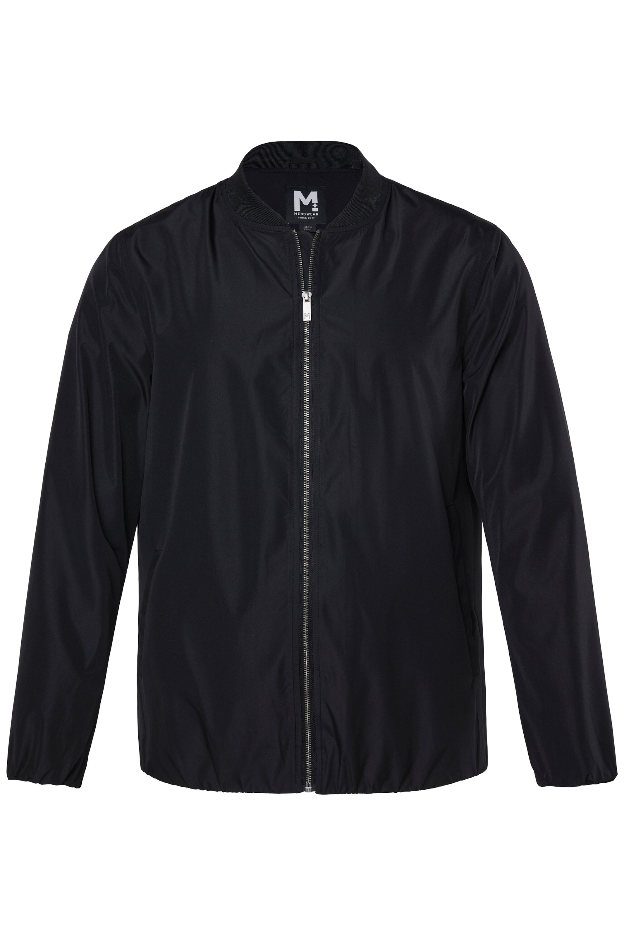 Men Plus Übergangsjacke in Schwarz: Vorderseite