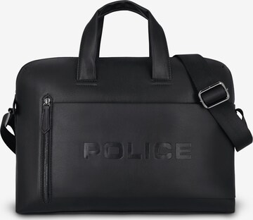 POLICE Document Bag in Black: front