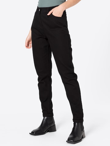 Tapered Jeans di Oasis in nero: frontale