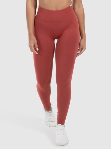 Coupe slim Leggings Smilodox en rose : devant