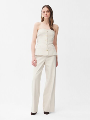 Regular Pantalon à plis adl en beige