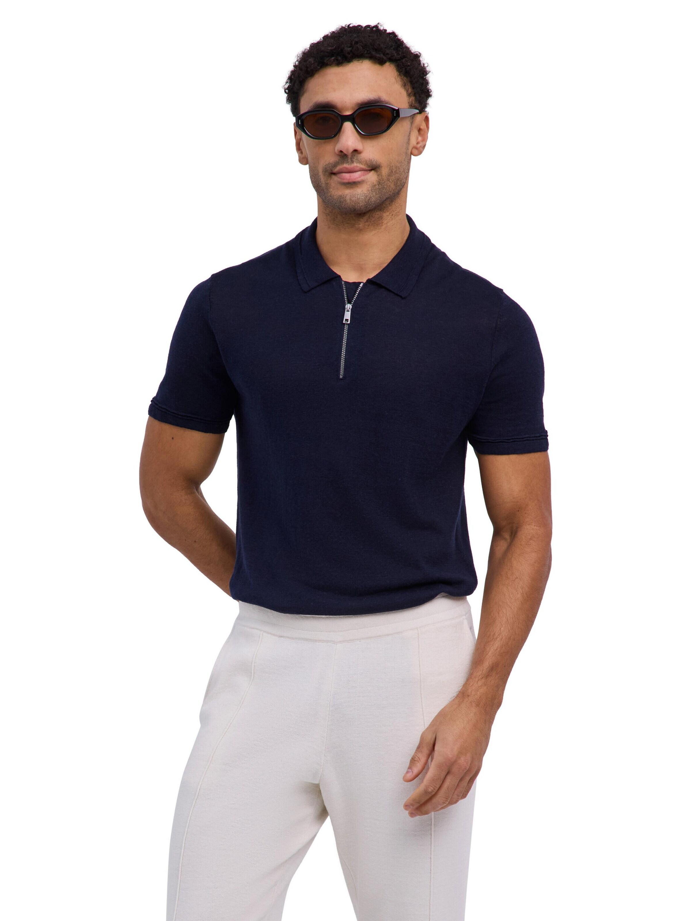 FALKE Shirt 'Silk Linen' in Blue: front