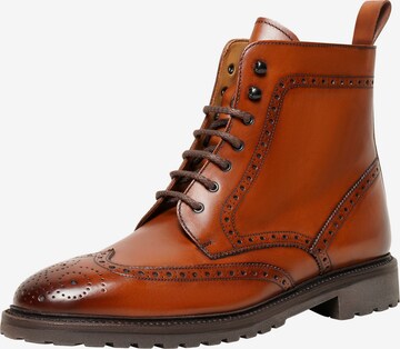 Henry Stevens Veterboots 'Winston FBDB' in Bruin: voorkant