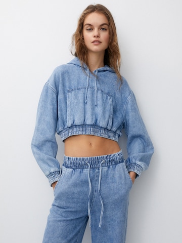 Sweat-shirt Pull&Bear en bleu : devant