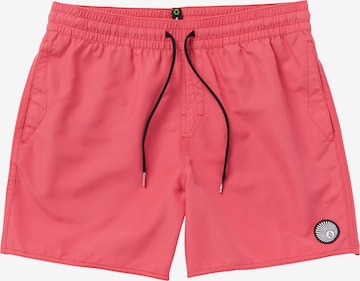 Volcom Swimming Trunks 'LIDO SOLID TRUNK 16' in Red: front