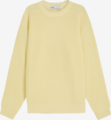 Pull-over Bershka en jaune : devant