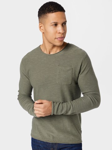 JACK & JONES Sweater 'George' in Green: front