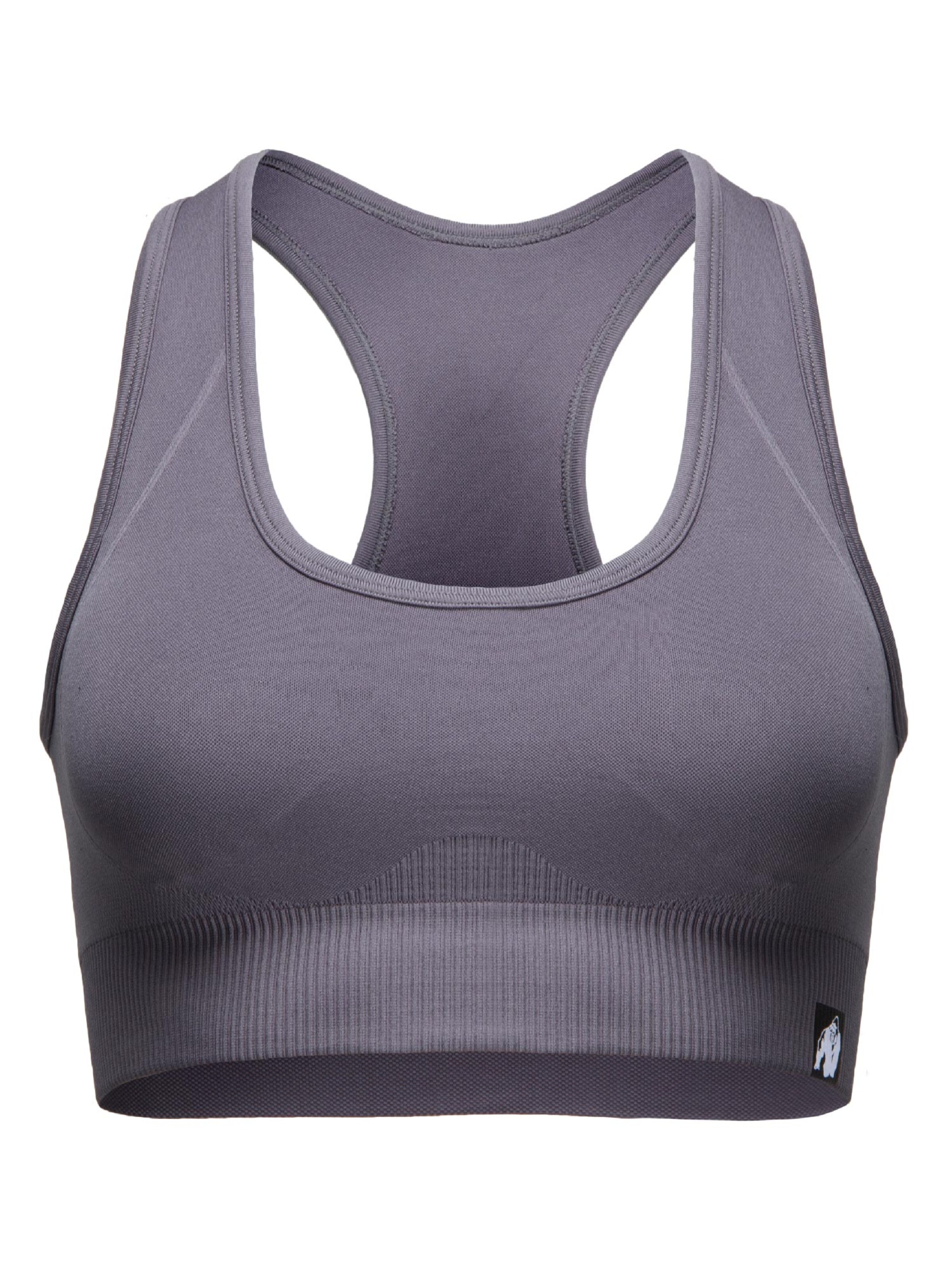 Gorilla Wear Bustier Sport bh 'Yava' in Grijs: voorkant