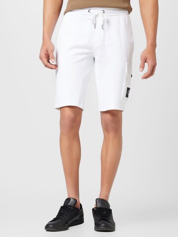 Calvin Klein Jeans Regular Broek in Wit: voorkant