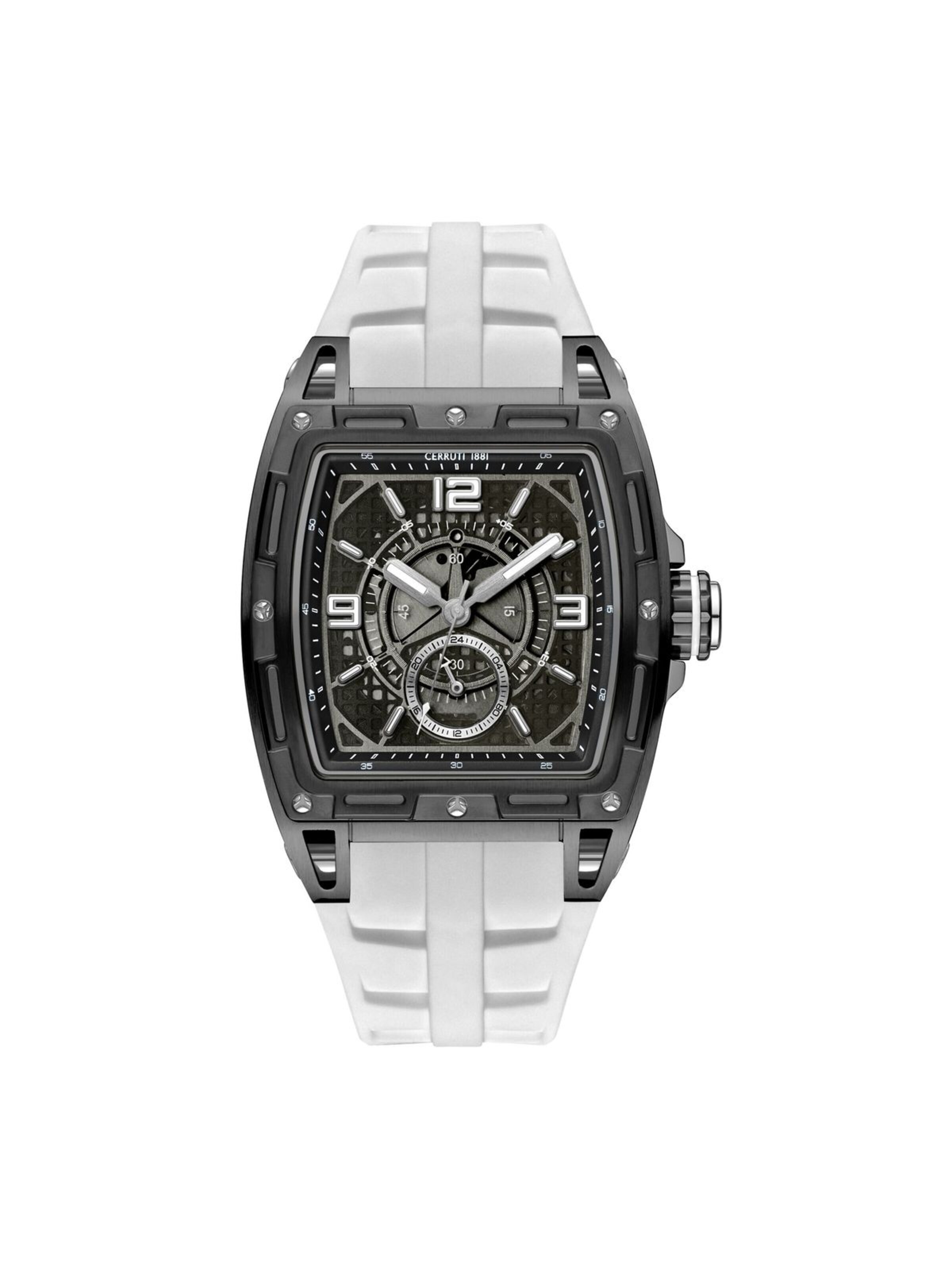 Montre à affichage analogique CERRUTI 1881 en blanc : devant
