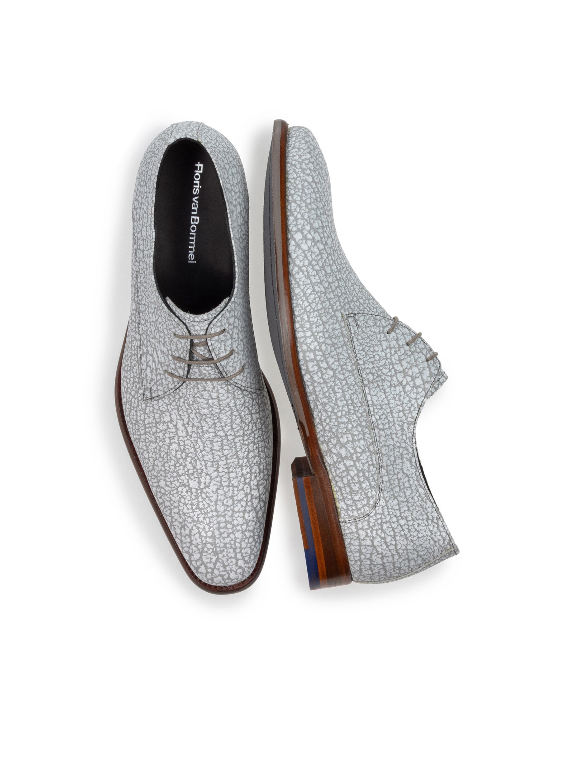 Floris van Bommel Schnürschuh 'DE STIJLER 20' in Grau