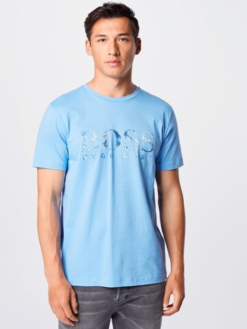 BOSS Shirt in Blauw: voorkant