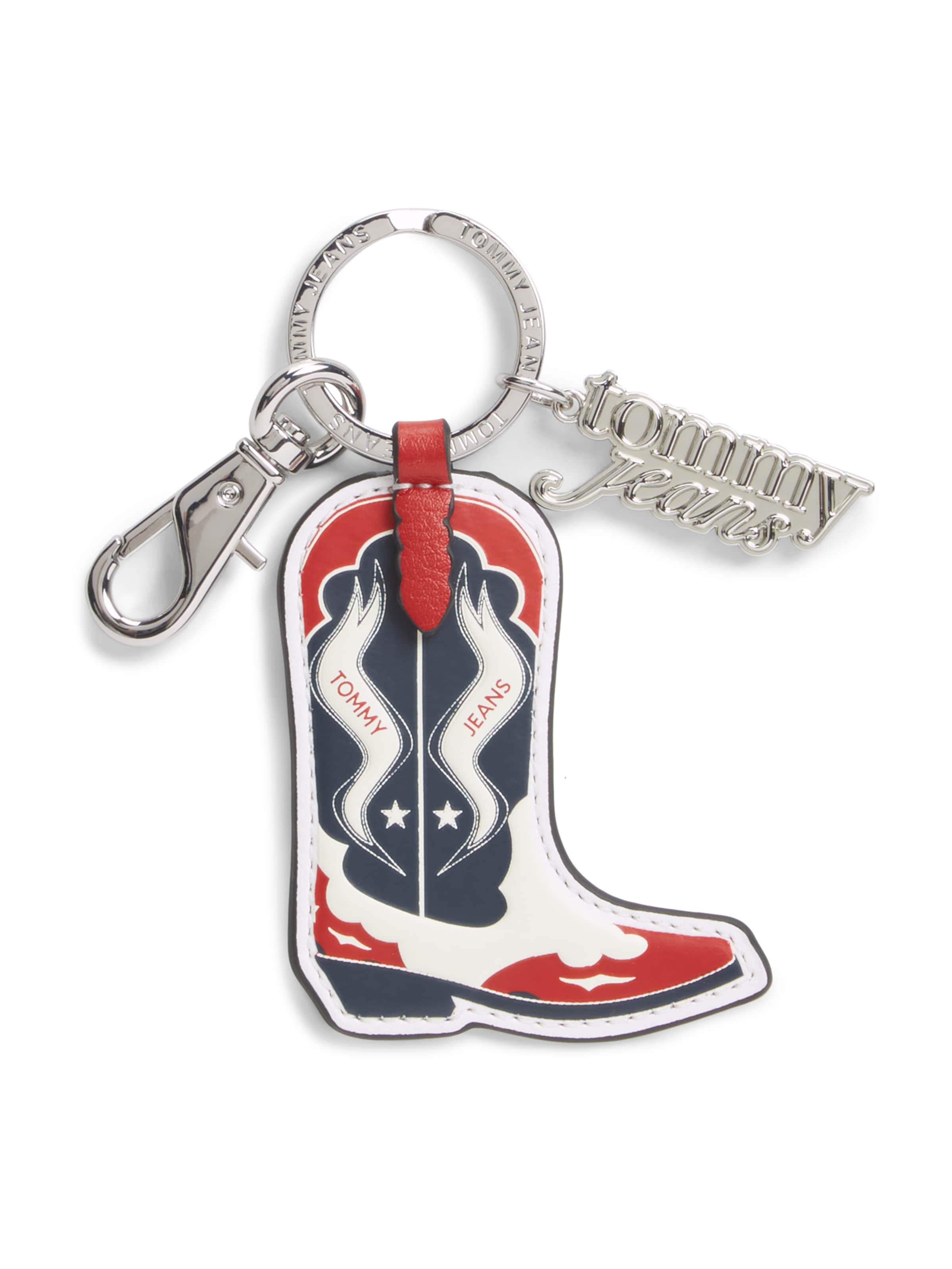 Tommy Jeans Schlüsselanhänger 'COWBOY CHARM' in Weiß: Vorderseite