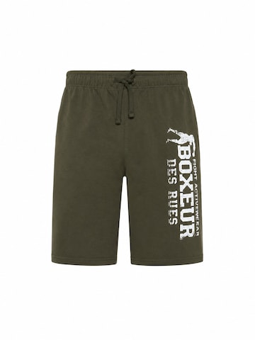 Boxeur des Rues Regular Workout Pants in Green: front