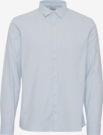 Coupe slim Chemise !Solid en bleu : devant