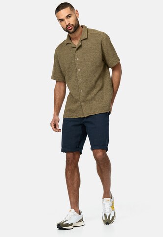 INDICODE JEANS Regular fit Button Up Shirt 'Raney' in Green