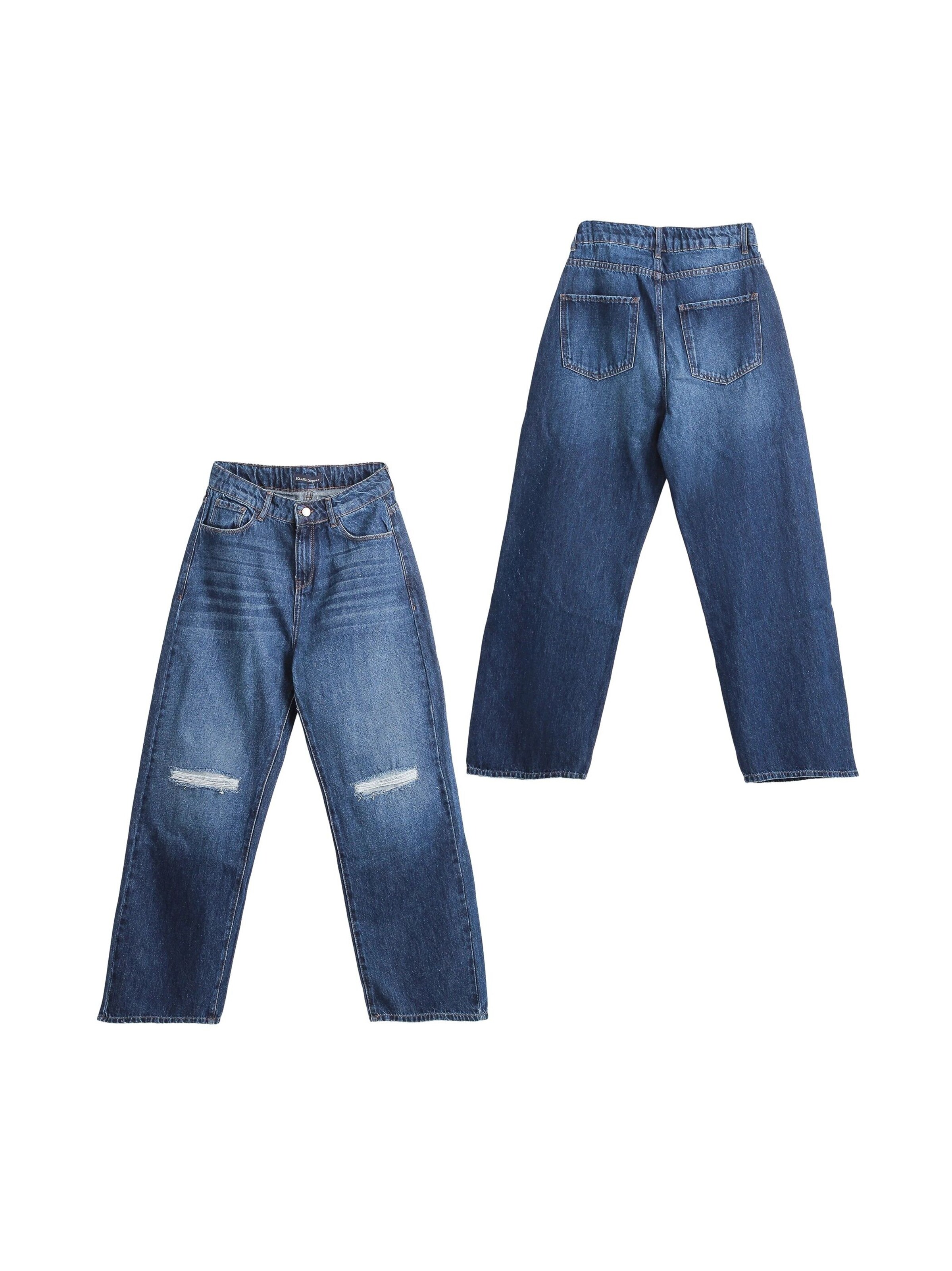 Solang Regular Hose Denim lässiger Schnitt in Blau