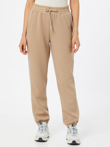 River Island Tapered Pants in Beige: front