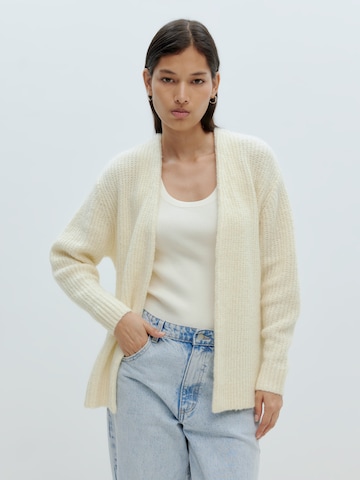 EDITED Knit Cardigan 'Annika' in White: front