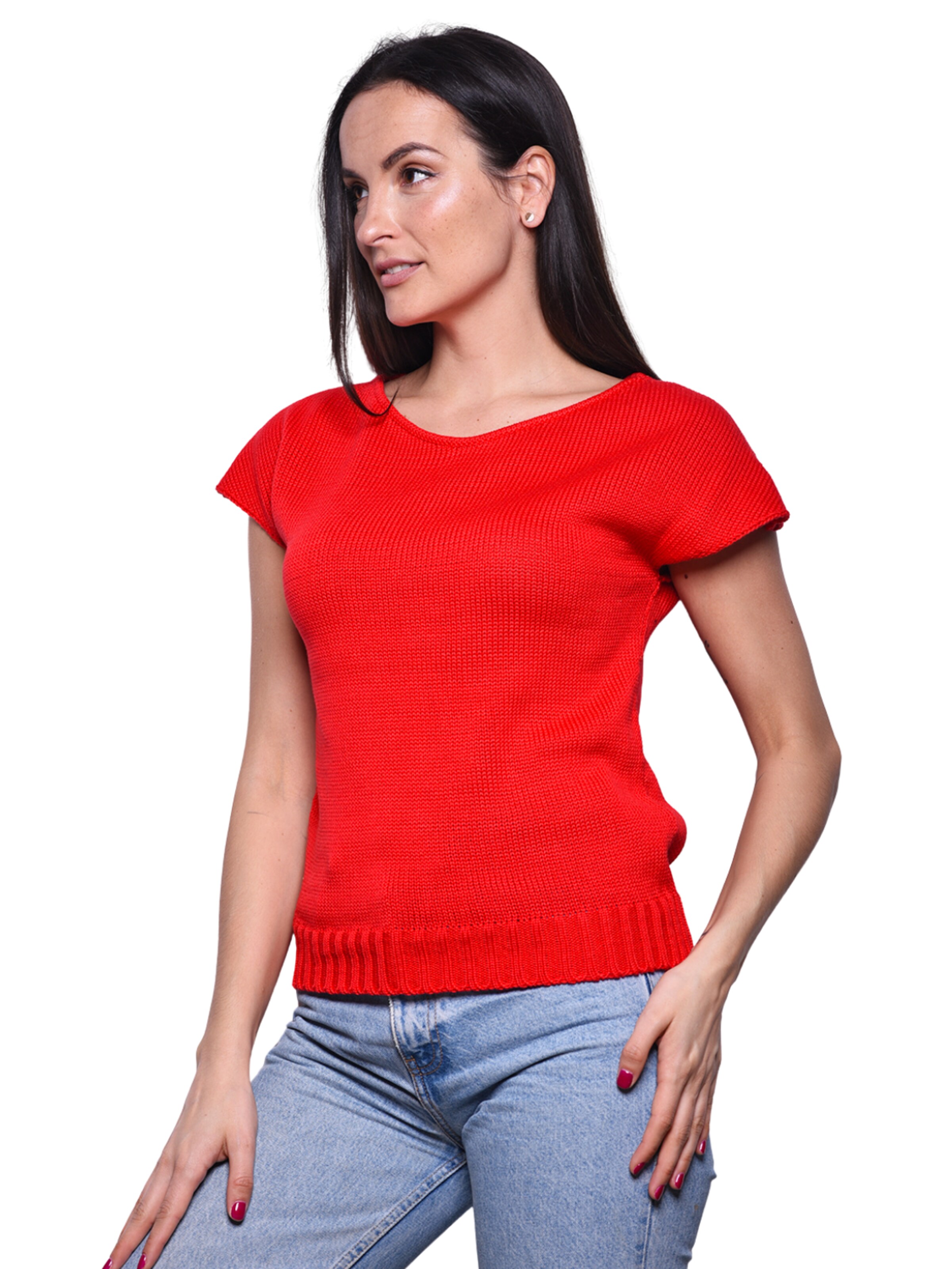 Süel knitwear - Top de punto 'Carlos' en rojo