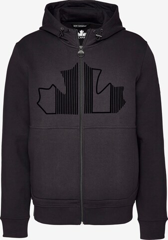 NEW CANADIAN Zip-Up Hoodie 'Scuba' in Black: front