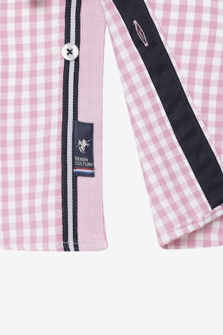 DENIM CULTURE Regular fit Button Up Shirt 'TONEY' in Pink