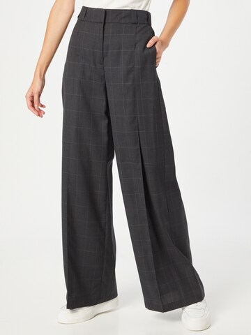 Line of Oslo Wide leg Pleated Pants 'Three' in Grey: front