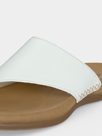 GABOR T-Bar Sandals in White