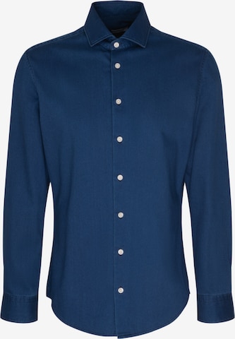 Coupe slim Chemise SEIDENSTICKER en bleu : devant