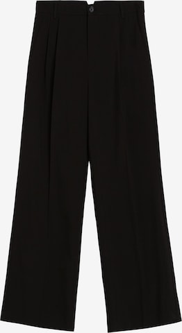 Pantalon à pince Bershka en noir : devant