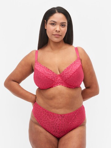 Devoted by Zizzi Thong 'VALENTINE' in Pink: front