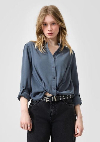 QS Blouse in Grijs: voorkant