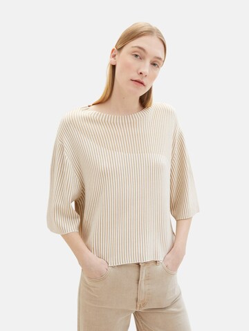 TOM TAILOR Pullover in Beige