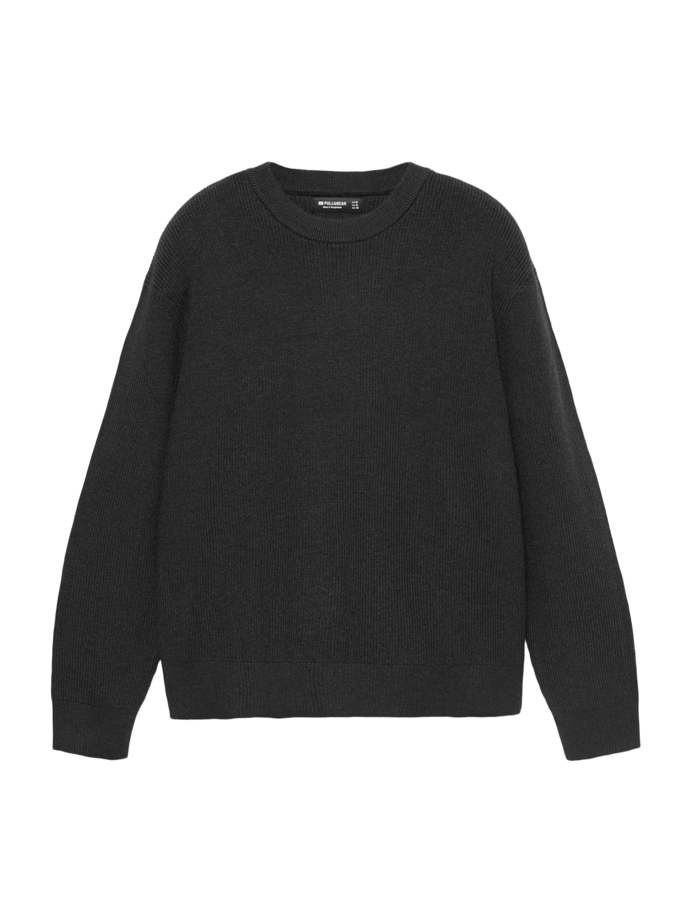 Pull&Bear Pulover | črna barva, Prikaz izdelka