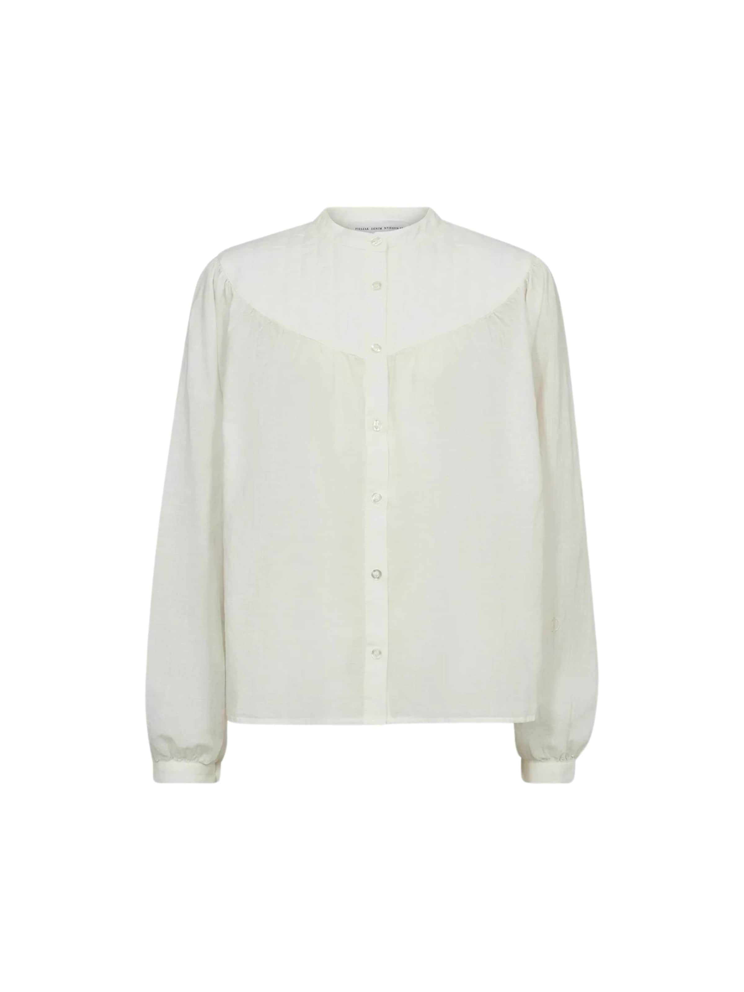Pieszak Blouse 'Wiona Bib' in Wit: voorkant