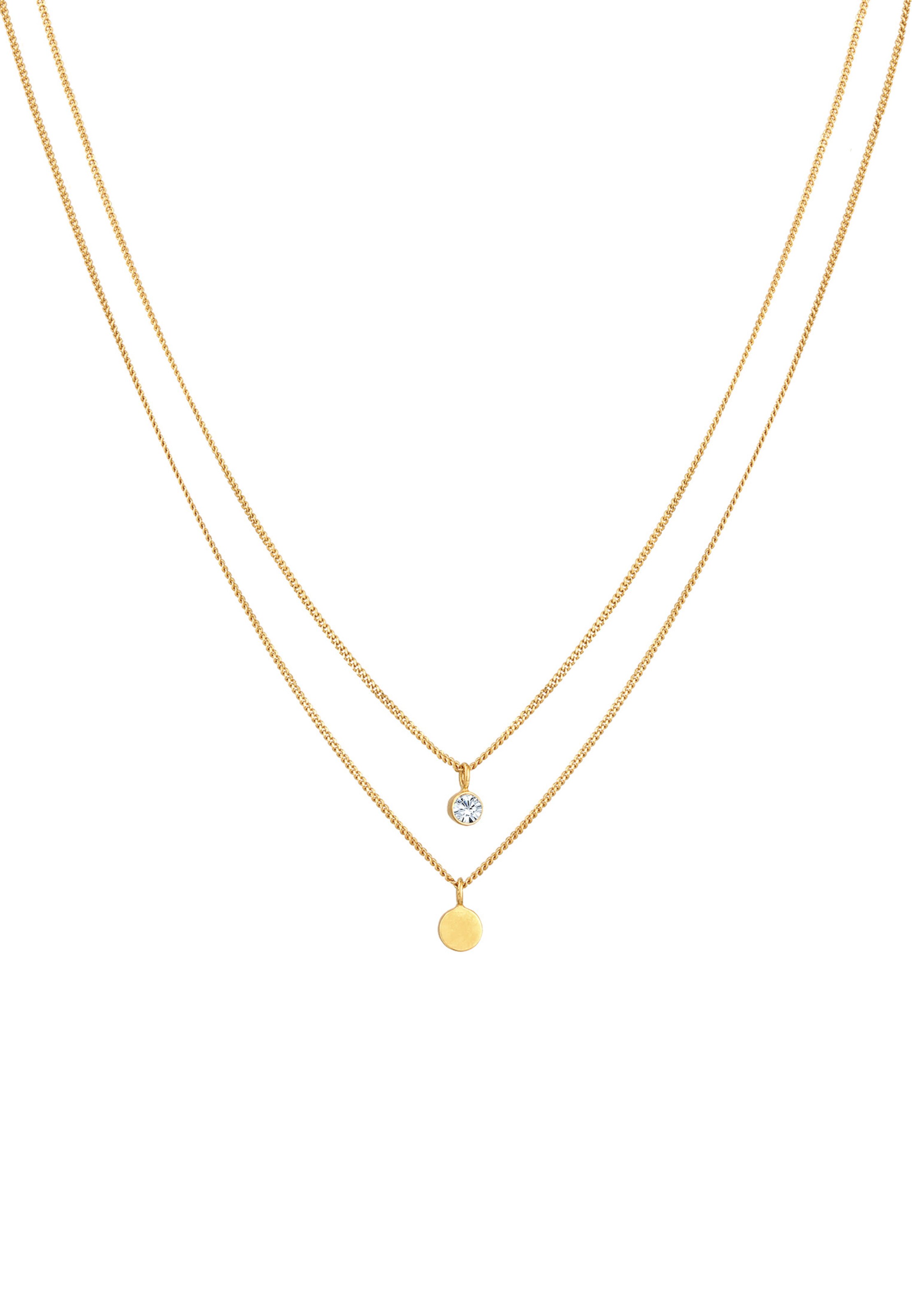 ELLI Lánc 'Plättchen' - arany: elől