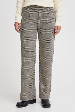 b.young Wide leg Broek 'rowan' in Beige: voorkant