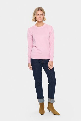 SAINT TROPEZ Pullover 'CherriSZ' in Pink