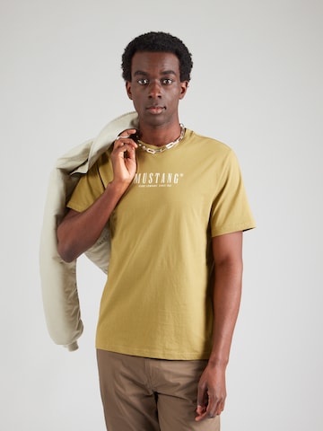 MUSTANG Póló 'Style Austin' - zöld: elől