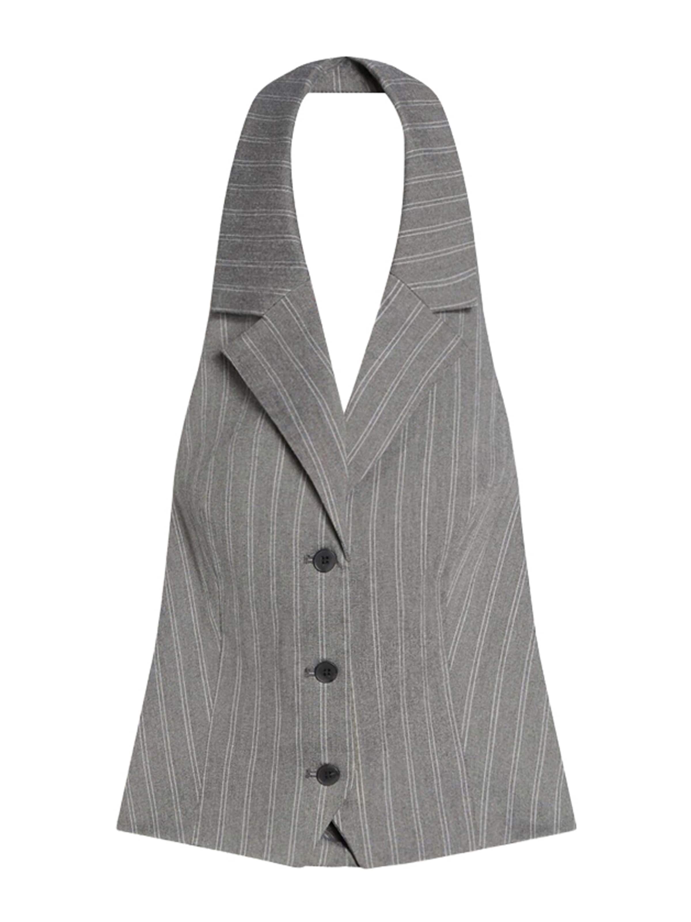 Bershka Gilet in Grijs: voorkant